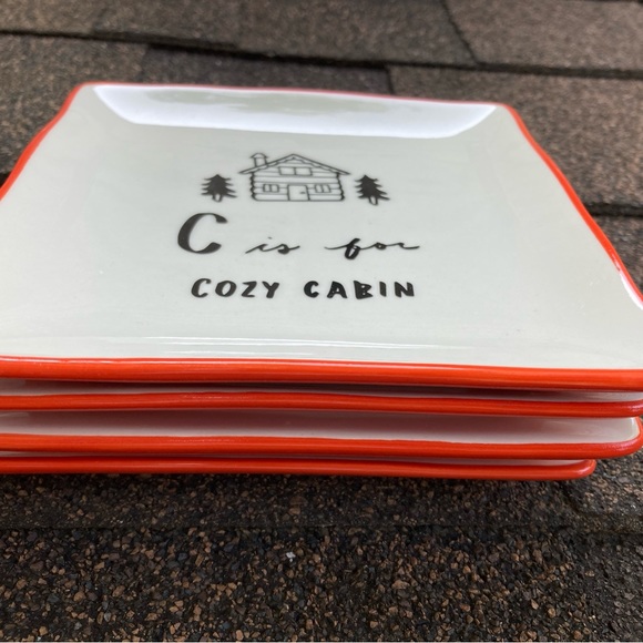 Indigo dishes. Cozy Cabin. Set of 4. NWT! - Picture 2 of 5